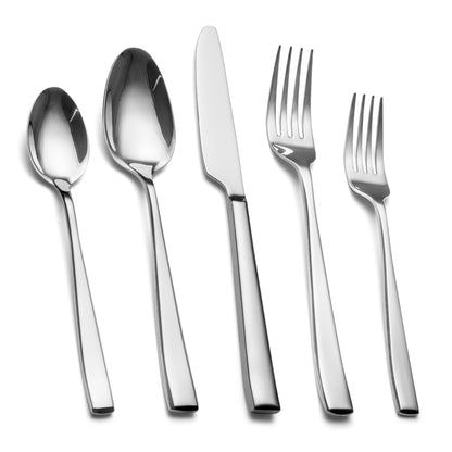 Slanted Mirror-Finish Flatware Set