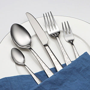 KH2000 Mirror-Finish Daisy Print Flatware Set