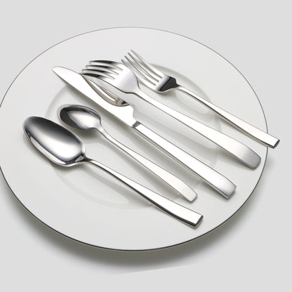 Slanted Mirror-Finish Flatware Set