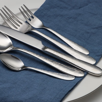 KH2000 Mirror-Finish Daisy Print Flatware Set