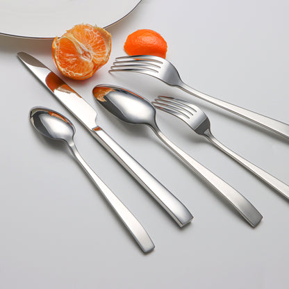 Slanted Mirror-Finish Flatware Set
