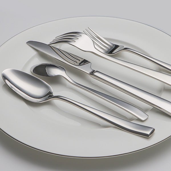 Slanted Mirror-Finish Flatware Set