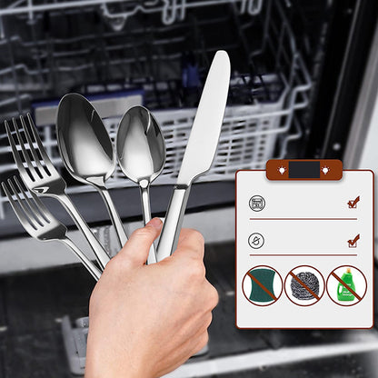 Slanted Mirror-Finish Flatware Set